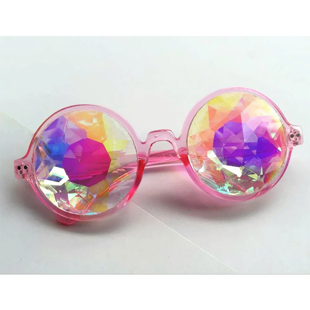 Kaleidoscope Sunglasses Choose Baby Pink Clear Or Black Frames Psychedelic Trippy Vision Groovy For Concerts And Festivals