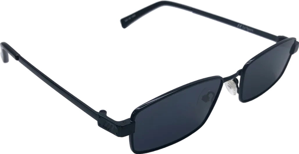 Le Specs Black Bizarro Rectangle Sunglasses