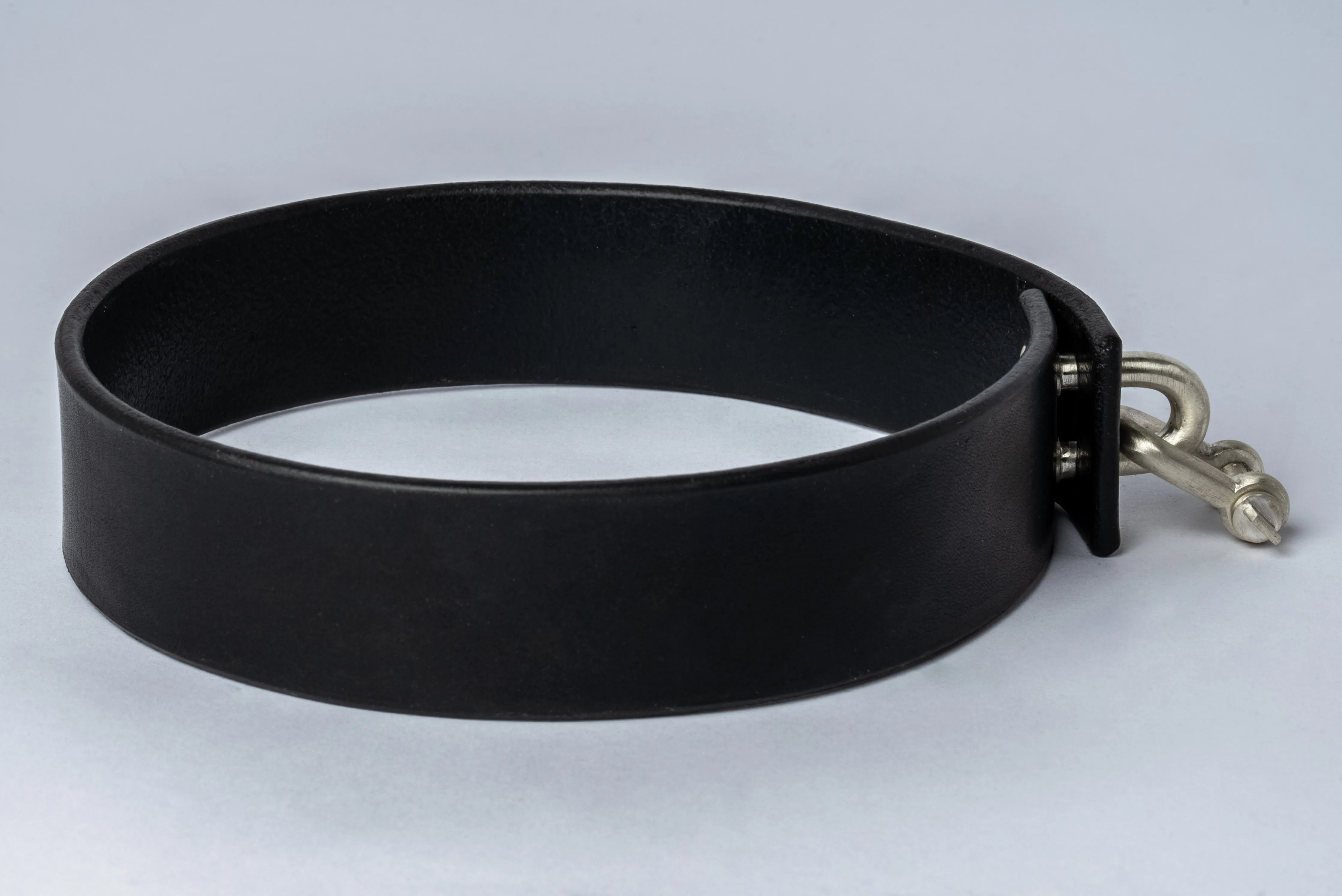 Leather Charm Choker (30mm, MA BLK)