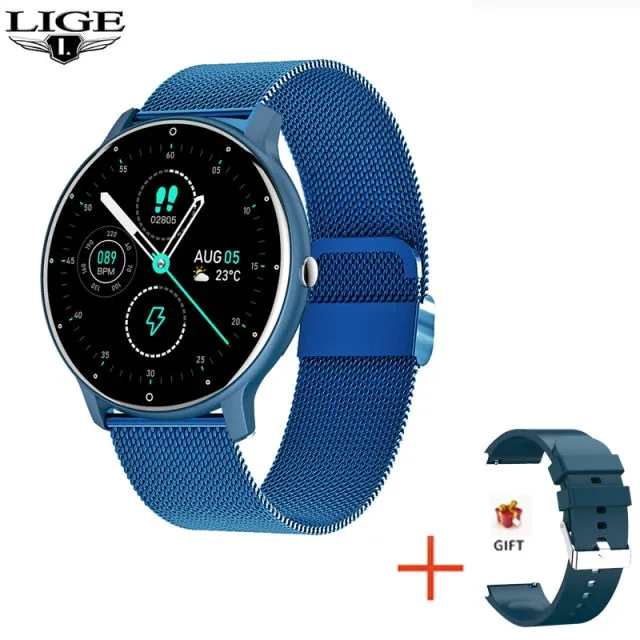 LIGE 2021 New Bluetooth Call Full Touch Screen SmartWatch