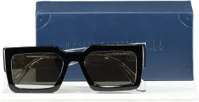 Louis Vuitton Black Lv Logo Clash Mirror Square Sunglasses in Case