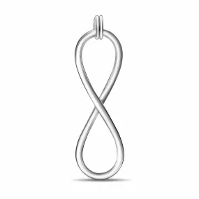 Men Infinity Sterling Silver Pendant