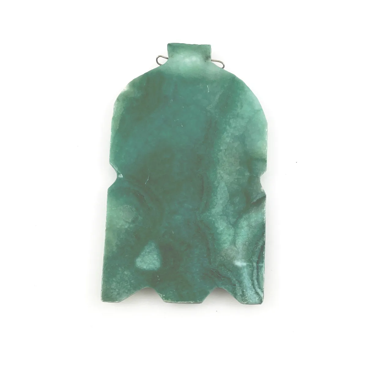 Mexican Green Chrysoprase Mask Pendant