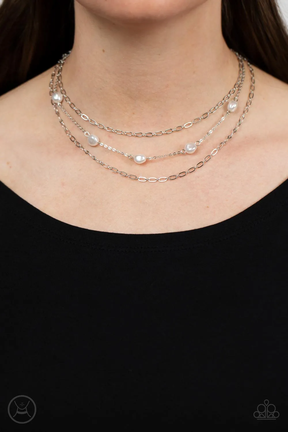 Offshore Oasis White Choker-Necklace