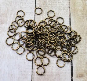 Oxidized Brass 6mm Open Jump Rings (100) - BOBF14