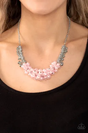 Paparazzi Bonus Points Pink Pearls Short Necklace