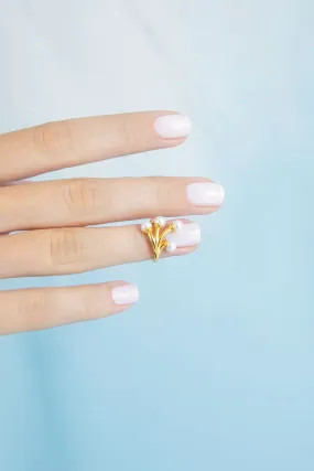 pearls nail ring