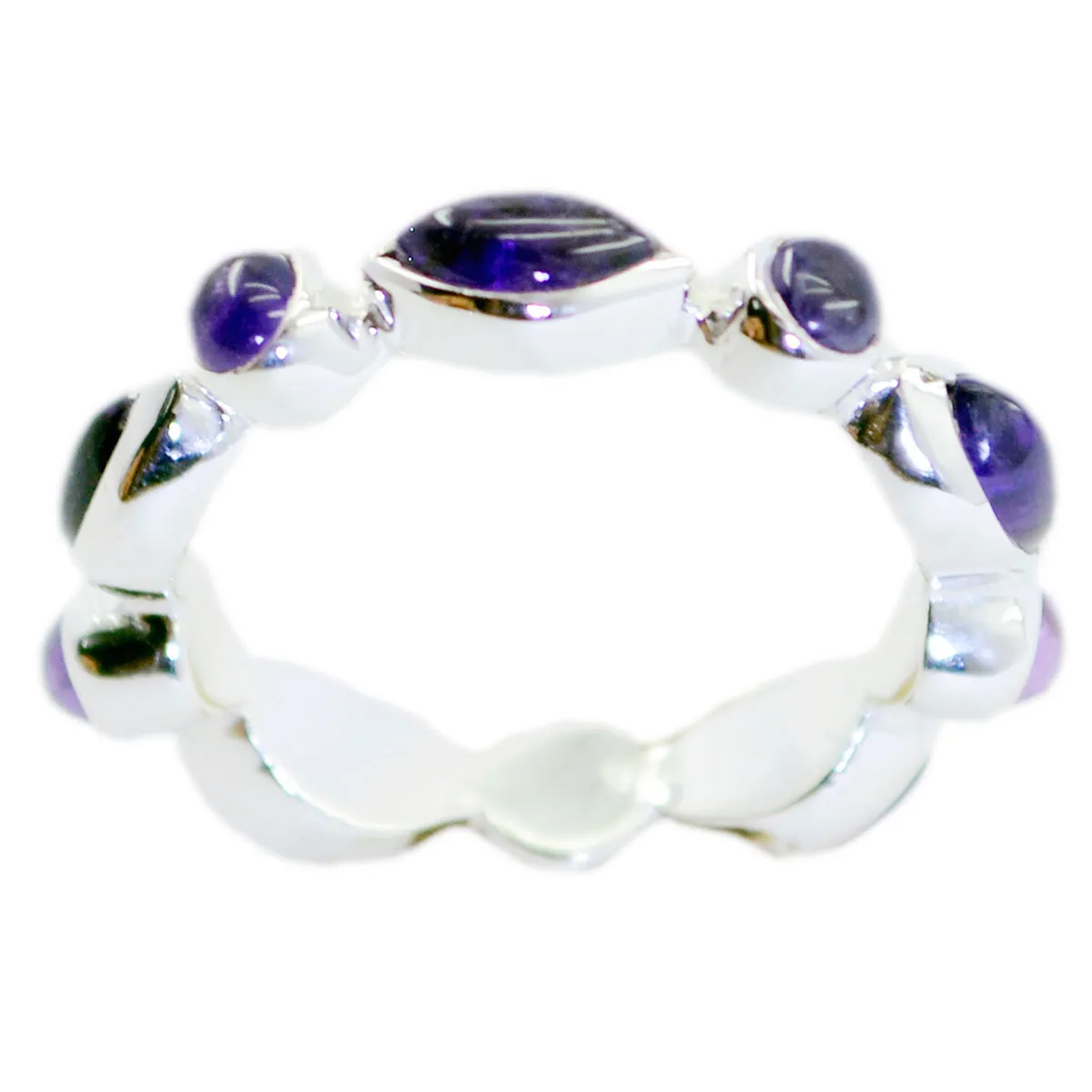 Riyo Enticing Gemstones Amethyst 925 Sterling Silver Rings Christmas