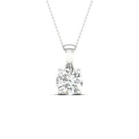 Round Brilliant Diamond Pendant With Chain Included