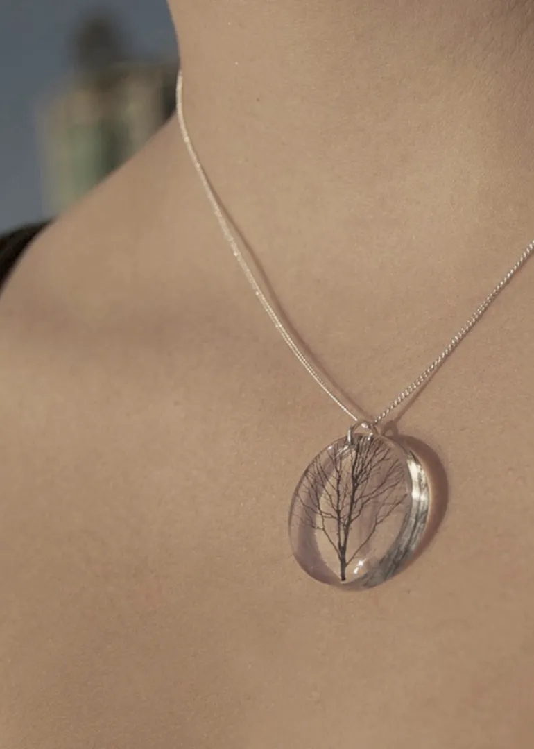 Round Tree Pendant Necklace