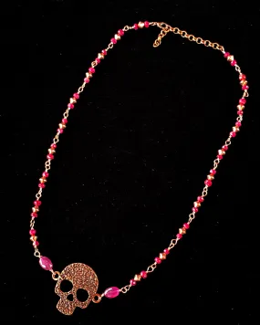 Ruby and Skull Necklace