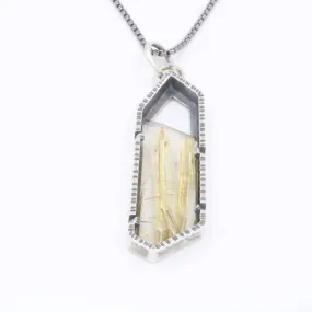 Rutilated Quartz Polygon Pendant