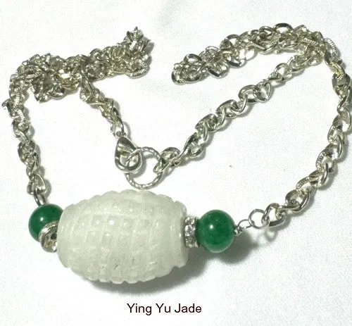 Sale-New Listing-Roll on Forever Jade Necklace and Chain (NJNeck60)