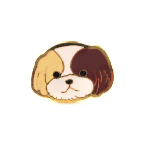 Shih Tzu Puppy Face Shaped Adjustable Animal Ring in Tan | Limited Edition