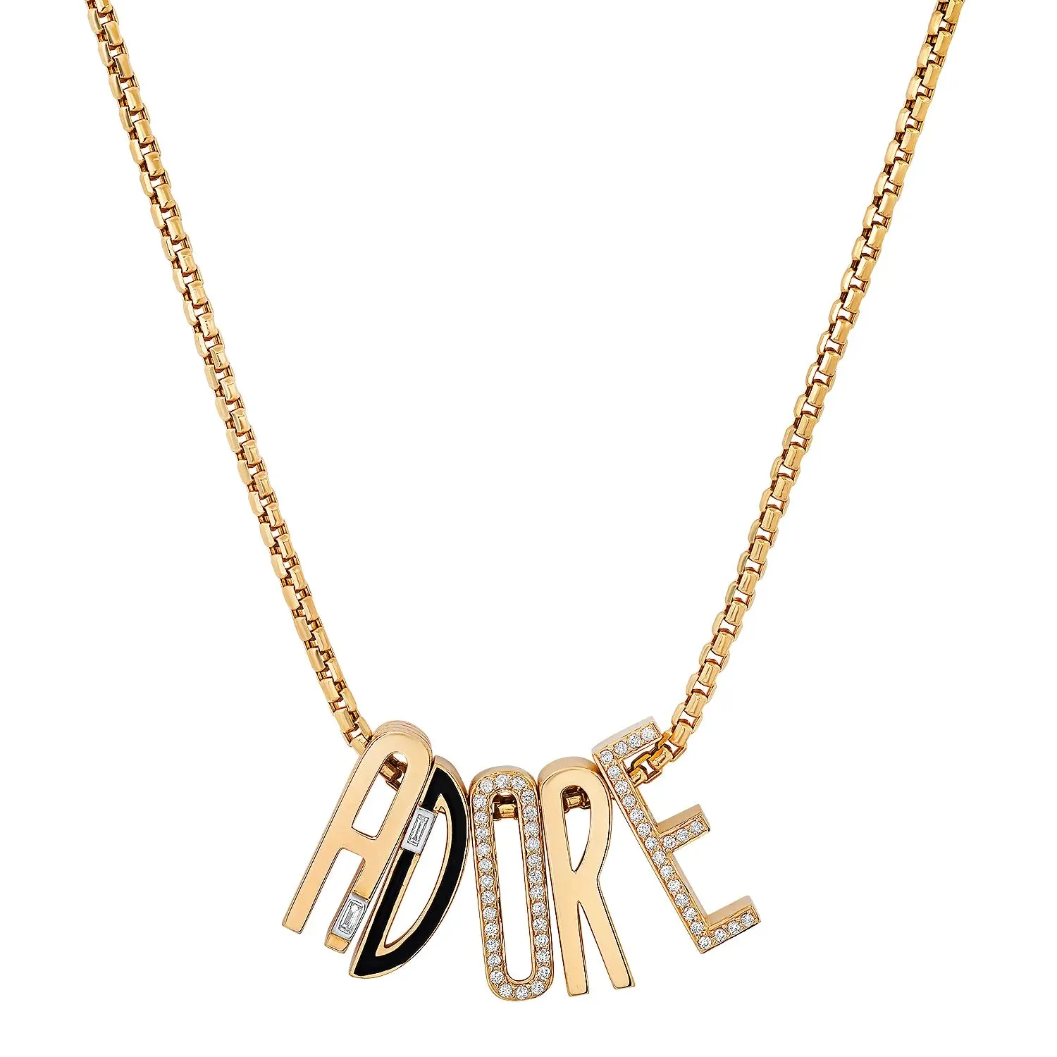 Slide-On Classic Chunky Initial Necklace