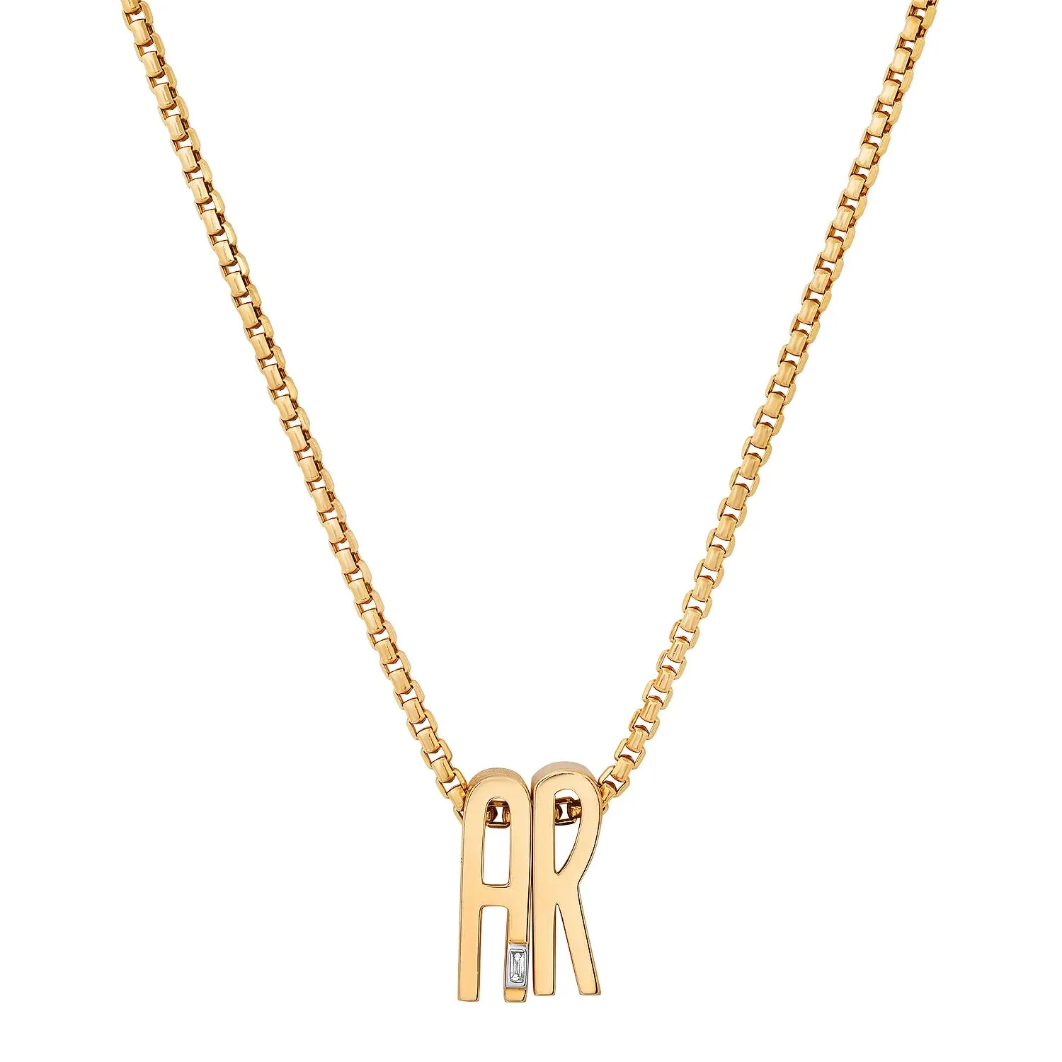 Slide-On Classic Chunky Initial Necklace