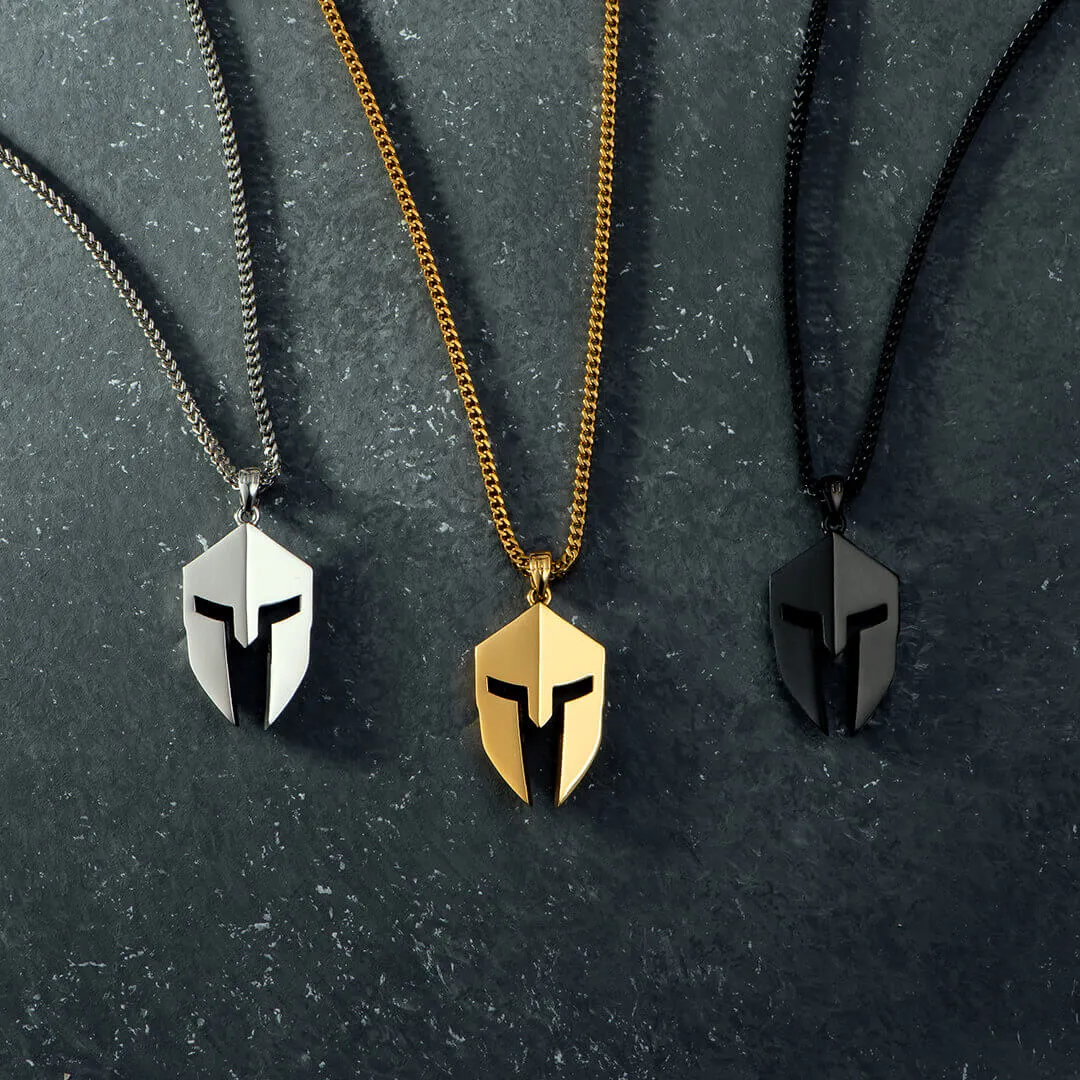 Spartan Helmet Pendant - Gold