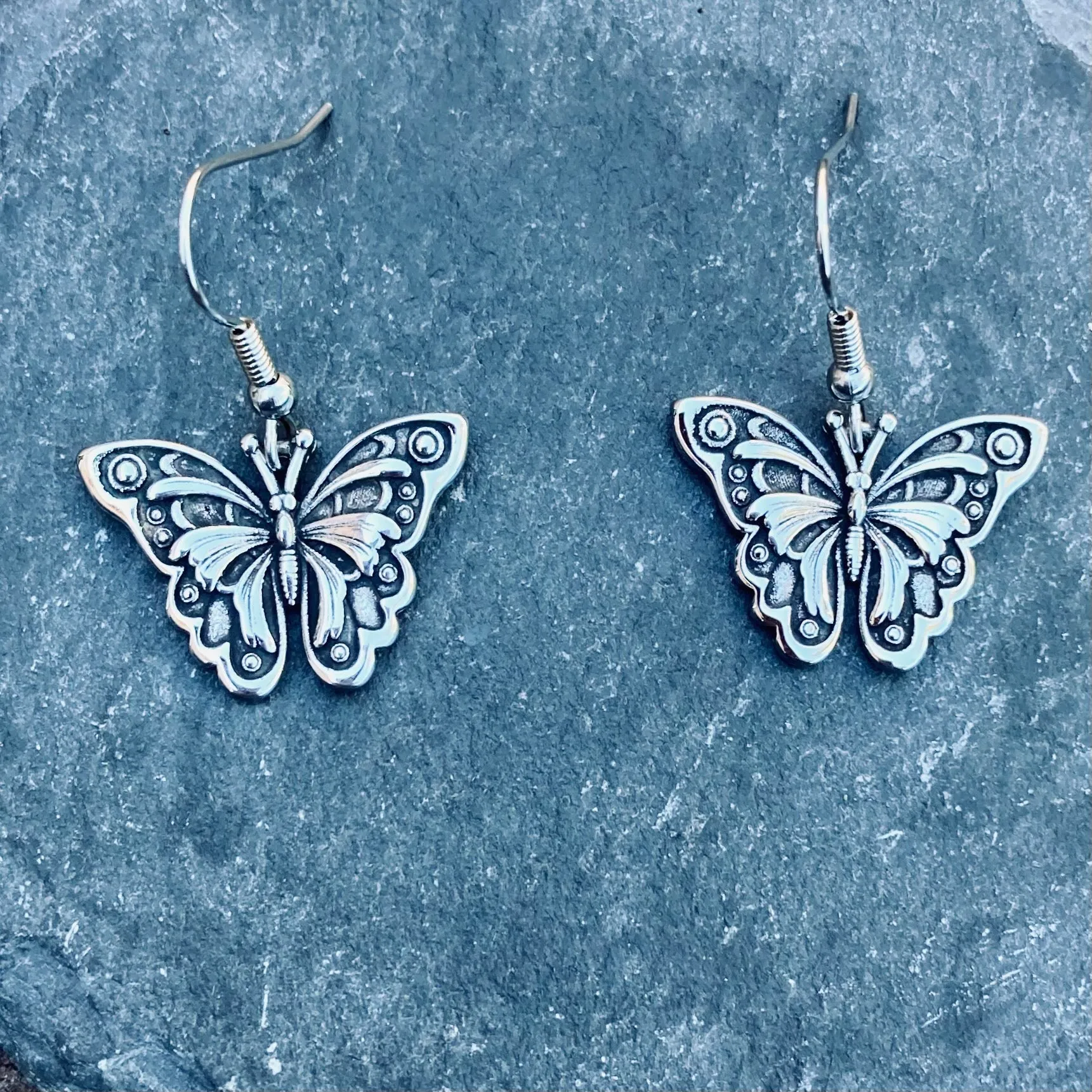 Stainless Steel - Butterfly - Earrings - 307E