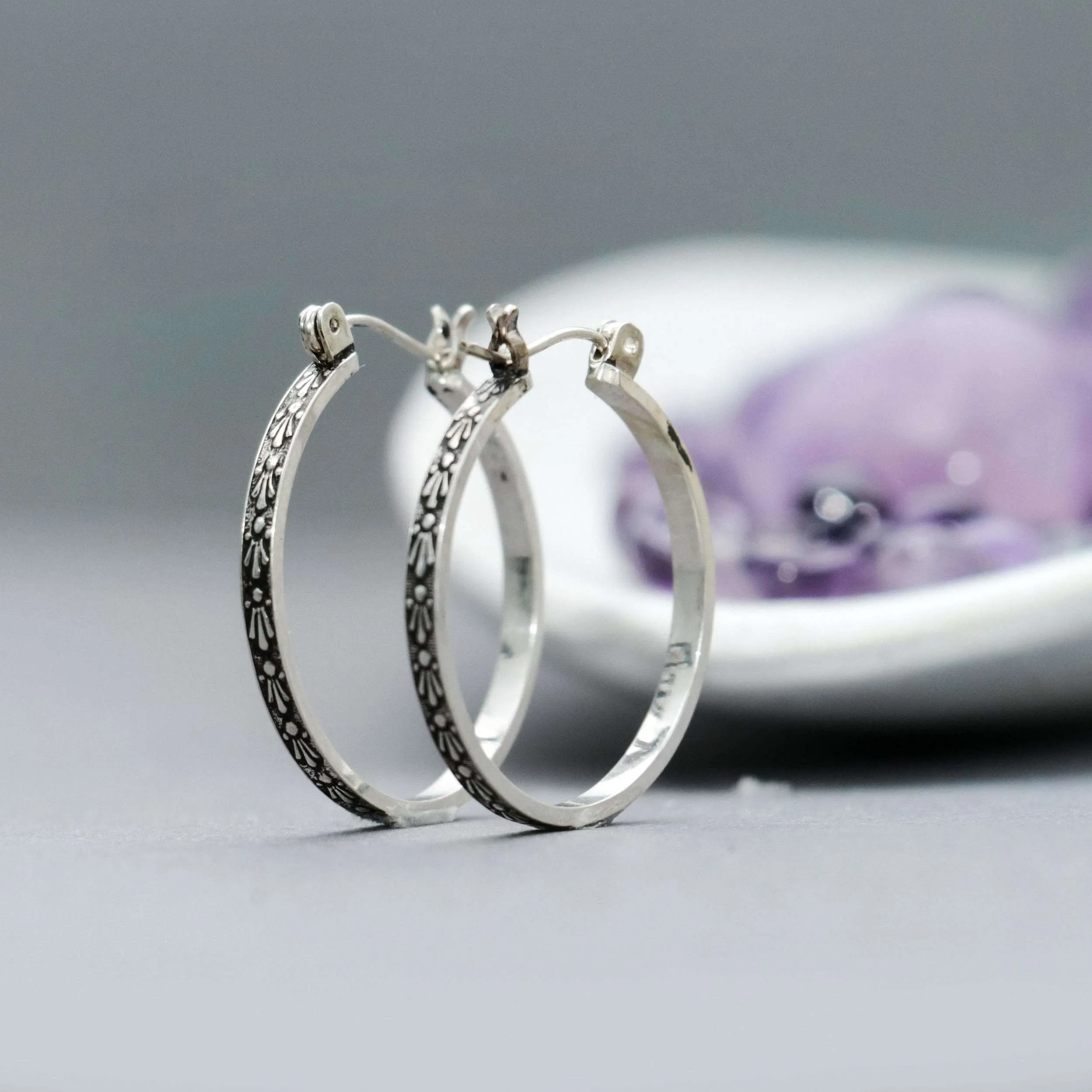 Sterling Silver Comet Hoop Earrings | Moonkist Designs