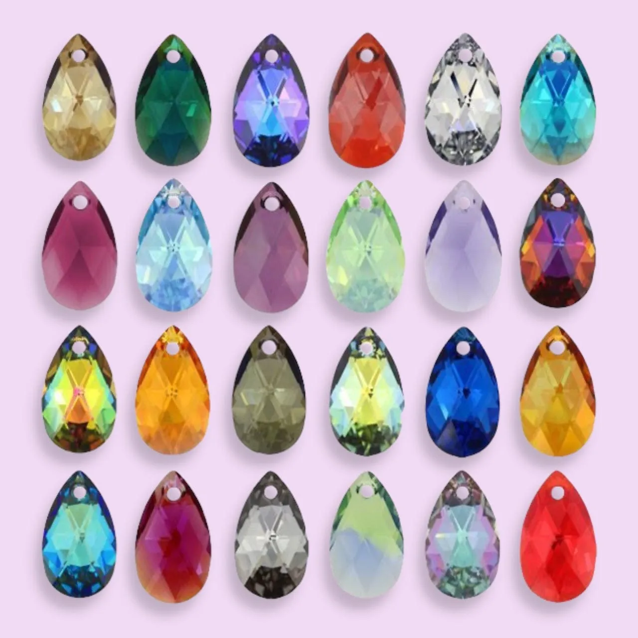 Swarovski Crystal 6106 Pear Pendants