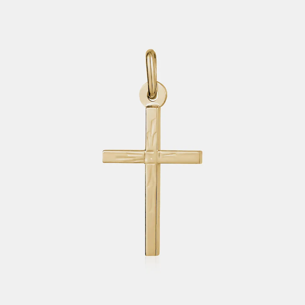 Textured Cross Necklace