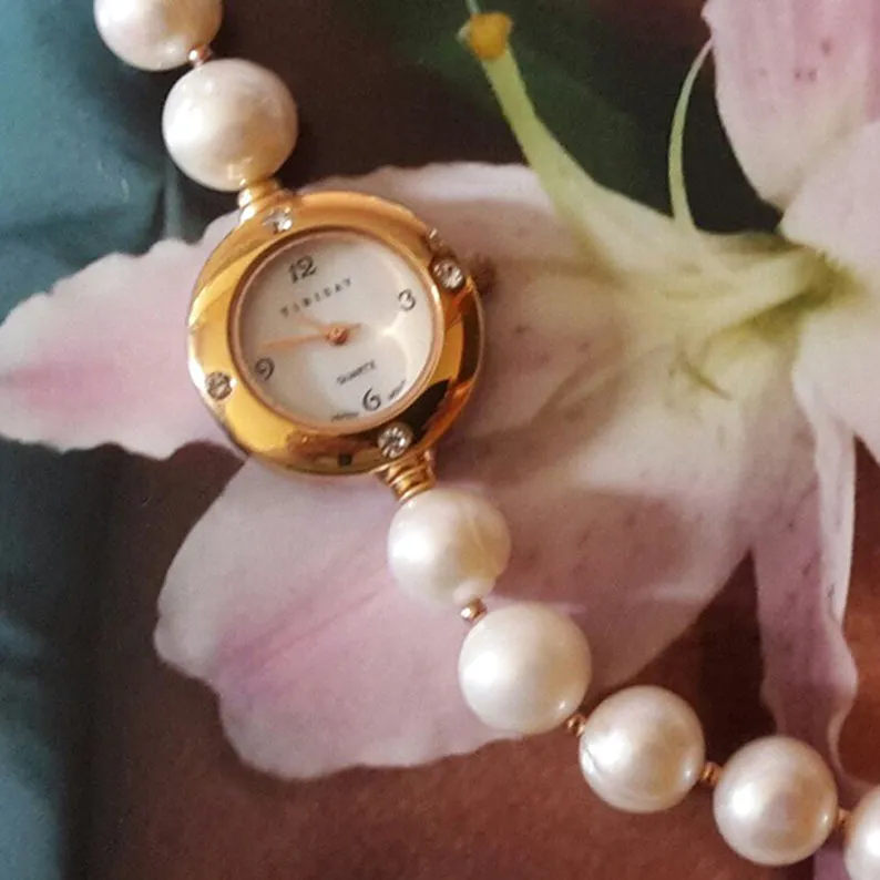 The latest on style, beauty Elegant-Best Quality Online Cultured Fresh Water Pearl Watch Bracelet