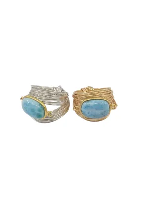 Torrey Ring with Larimar