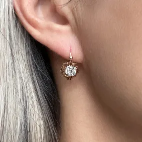 Victorian Old Mine Cut Diamond Earrings