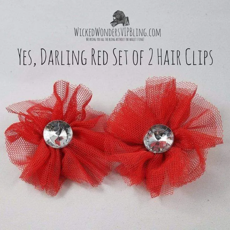 Yes, Darling Red Hair Clips